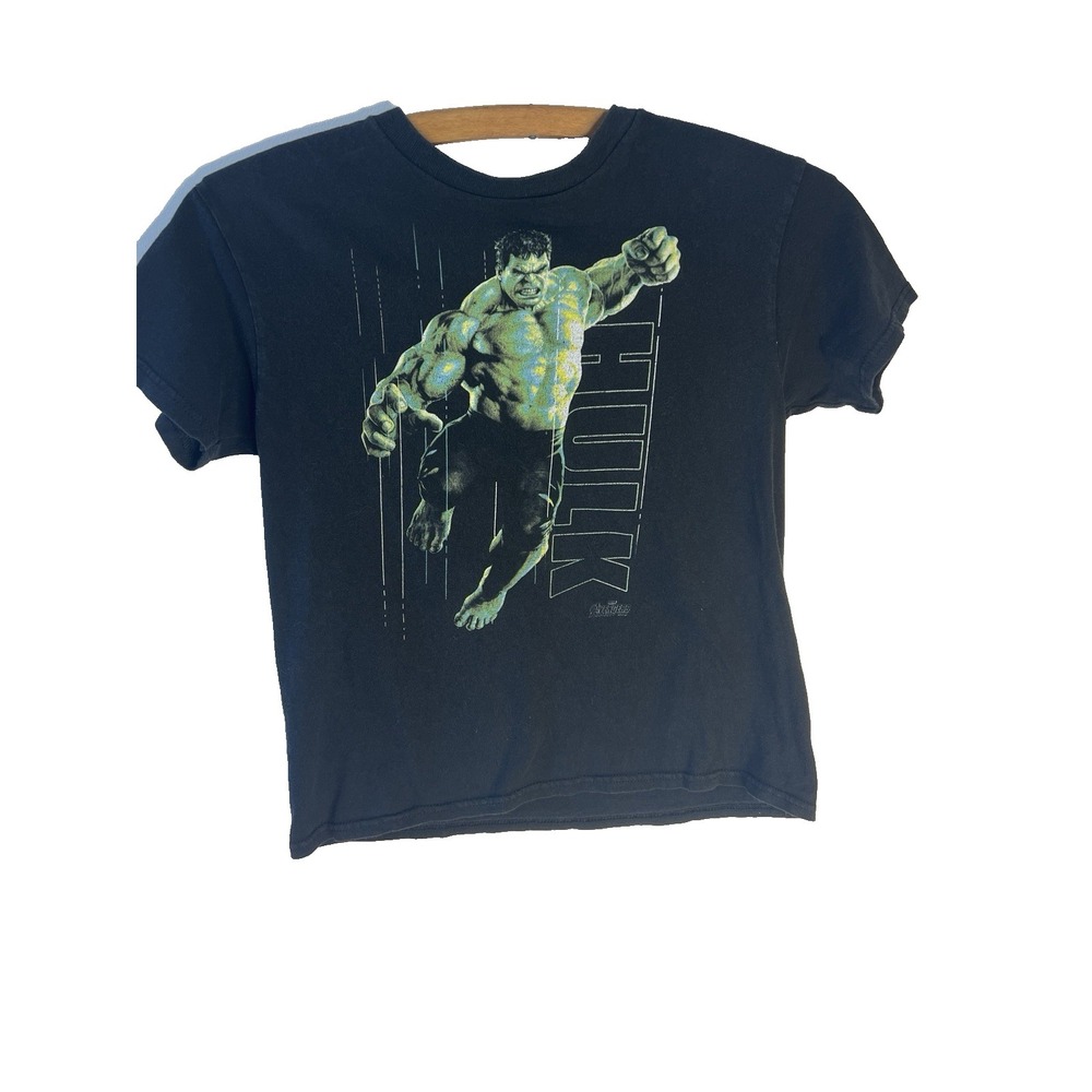 Vintage 90s Y2K Avengers Hulk Shirt Black Faded‎ Graphic Youth XS